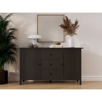 Комод комбинированный Кымор 157х89х47 (черный)