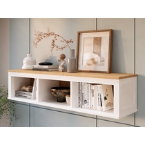 Полка навесная Кымор 148х34х37 (белый, светло-коричневый)