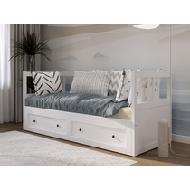 Кровать-тахта с хранилищем Кымор 80x200 (белый)