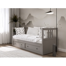 Кровать-тахта с хранилищем Кымор 80x200 (серый)