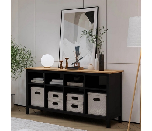 Стол-консоль Кымор 157х74х40 (черный, светло-коричневый)