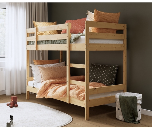 Кровать двухъярусная Ош 90x200 (светло-коричневый)