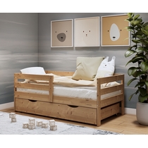 Кровать детская Ош 80х160 с ящиком (светло-коричневый)
