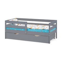 Кровать детская Ош 80х160 с ящиком (серый)
