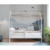 Кровать детская Ош Домик 80х160 (белый)