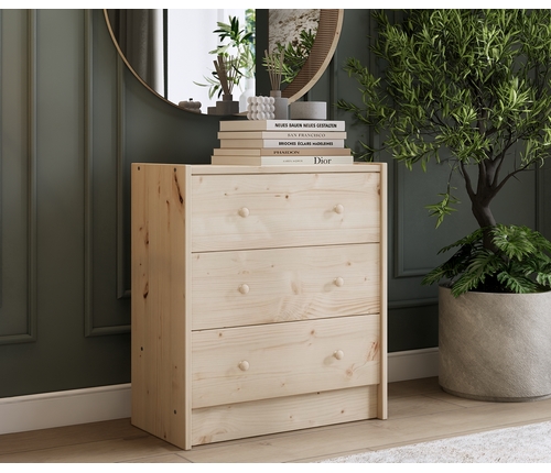 Комод Рытыв 3 ящика 63х70х30 (сосна)
