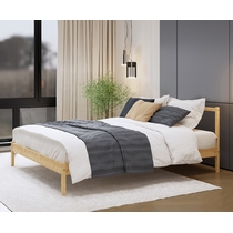 Кровать двуспальная Ускар 160x200 (прозрачный лак)