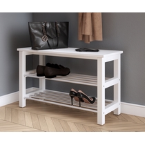 Полка для обуви Мича с местом хранения 85x34 (белый)