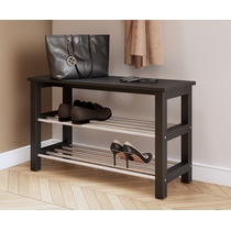 Полка для обуви Мича с местом хранения 85x34 (черный)