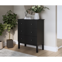 Комод Тирана 3 ящика 79х95х39 (черный)