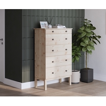 Комод Тирана 5 ящиков 79х129х39 (сосна)