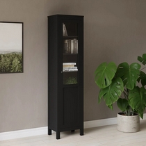 Шкаф-витрина Кымор стекло, панель 49х198х37 (черный)