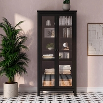 Шкаф-витрина Кымор стекло 90х198х37 (черный)