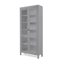 Шкаф-витрина Кымор стекло 90х198х37 (серый)