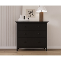 Комод Кымор 3 ящика 108х96х50 (черный)