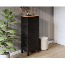 Комод Кымор 5 ящиков 58х131х40 (черный, светло-коричневый)