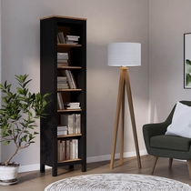 Стеллаж Кымор 49х198х37 (черный, светло-коричневый)