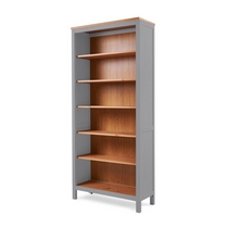 Стеллаж Кымор 90х198х37 (серый, светло-коричневый)