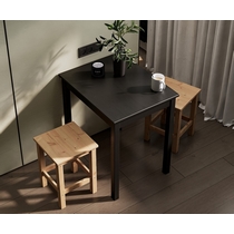 Обеденный комплект - стол Шонди и 2 табурета Одра (черный, светло-коричневый)