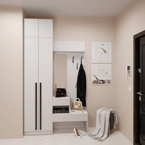 Комплект Бостон прихожая В1 и шкаф Ш-600 с антресолью А600 (белый)