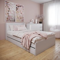 Кровать Астра с ящиками 120х200 (белый)