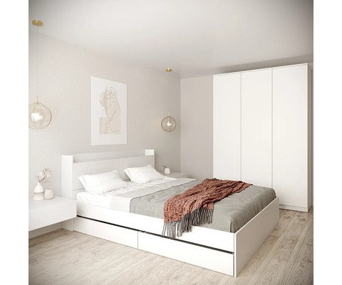 Кровать Астра с ящиками 160х200 (белый)