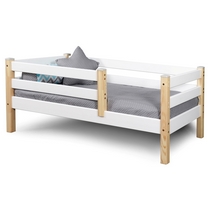 Кровать детская Соня 160х70 см (прозрачный лак/белый полупрозрачный)