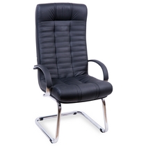 Кресло для руководителя Атлант хром конференц (обивка кож.зам.)