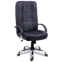 Кресло для руководителя Министр хром (обивка натур.кожа)