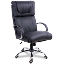 Кресло для руководителя Орхидея хром топ-ган люкс (обивка натур.кожа)