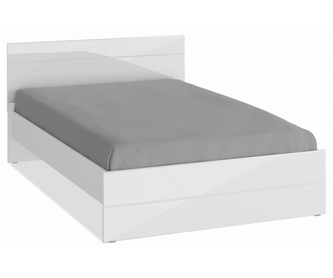 Кровать полутораспальная Gloss (белый)