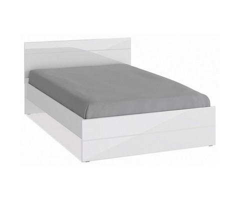 Кровать полутораспальная Gloss (белый)