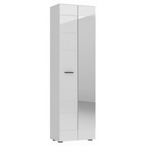 Шкаф однодверный платяной Gloss с зеркалом (белый)