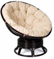 Кресло-качалка Papasan (папасан) в цвете античный коричневый (ротанг)