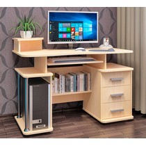 Стол компьютерный с тумбой СК-22 (дуб молочный)