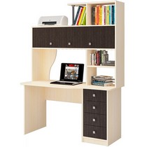 Стол компьютерный СК-16 (дуб молочный/дуб венге)