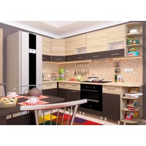 Кухня модульная Николь 9 (ясень шимо светлый/ясень шимо темный)