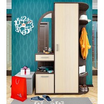 Прихожая с зеркалом ПР-4 (дуб венге/дуб молочный)