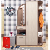 Прихожая с зеркалом ПР-4 (ясень шимо темный/ясень шимо светлый)