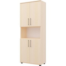 Шкаф для документов закрытый с нишей А-17 (дуб молочный)