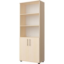 Шкаф для документов со стеклом А-13 (дуб молочный)