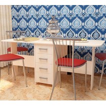 Стол раскладной с ящиками СТ-6 (дуб молочный)