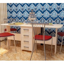 Стол раскладной с ящиками СТ-6 (ясень шимо светлый)