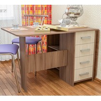 Стол раскладной с ящиками СТ-6 (ясень шимо темный/ясень шимо светлый)