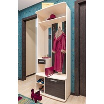 Прихожая с зеркалом ПР-10.на 80 см (дуб молочный/дуб венге)