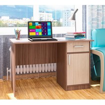 Стол однотумбовый письменный с замком Фронда-3 (ясень шимо темный/ясень шимо светлый)