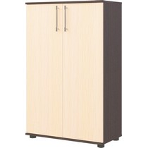 Шкаф для документов закрытый низкий А-26 (дуб венге/дуб молочный)