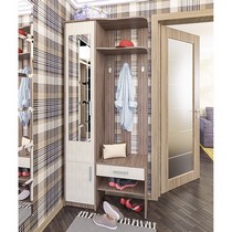 Прихожая с зеркалом ПР-1 (Ясень шимо темный/ясень шимо светлый)