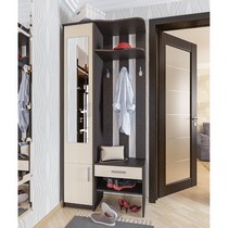 Прихожая с зеркалом ПР-1 (дуб венге/дуб молочный)