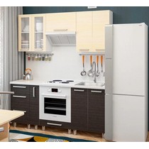 Модульная кухня Дельта-12 дуб венге / молочный